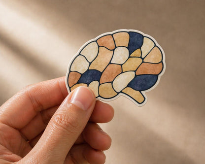 Abstract Brain Sticker | Neurodivergent Calm Vinyl Decal