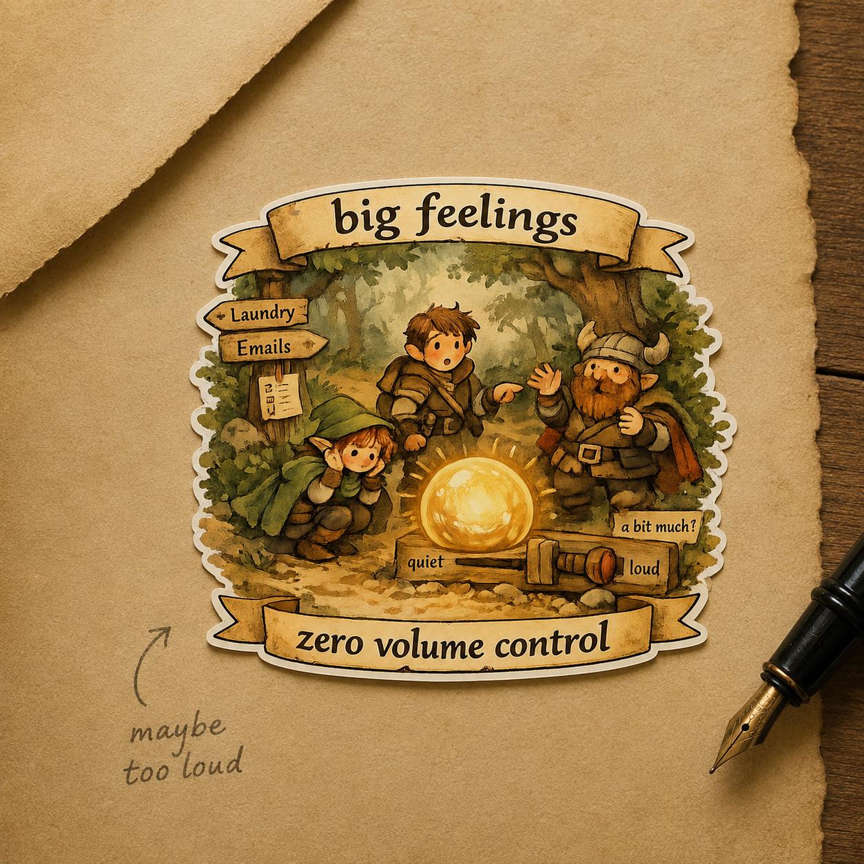 Big Feelings, Zero Volume Control Sticker