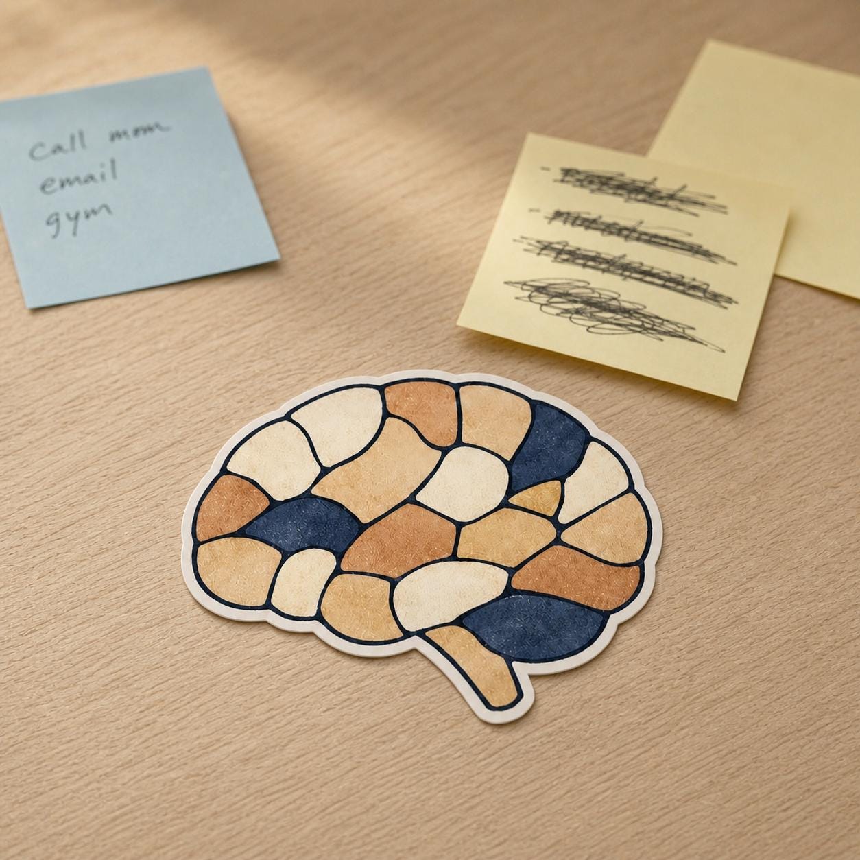 Abstract Brain Sticker | Neurodivergent Calm Vinyl Decal