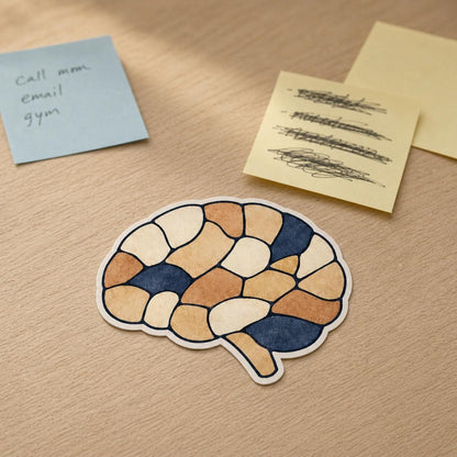 Abstract Brain Sticker | Neurodivergent Calm Vinyl Decal