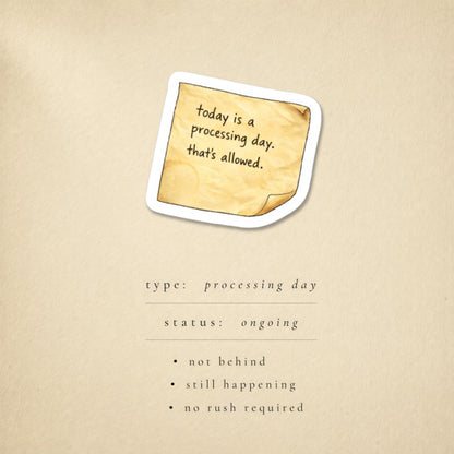 Today Is a Processing Day