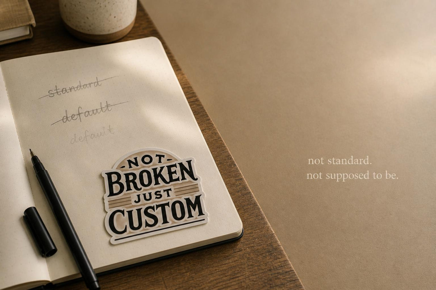 Not Broken, Just Custom Sticker | Neurodivergent Affirmation Vinyl Decal