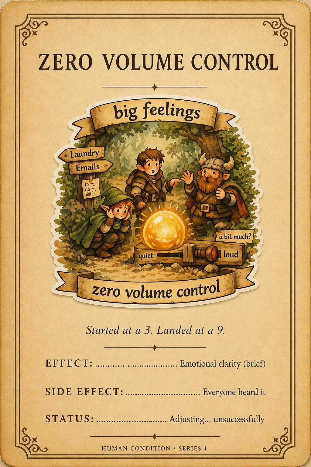 Big Feelings, Zero Volume Control Sticker