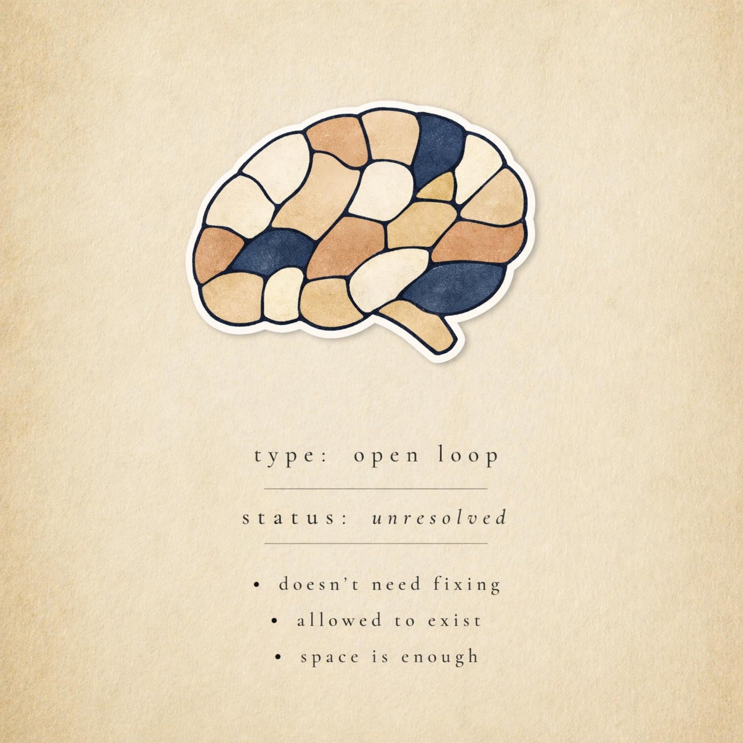Abstract Brain Sticker | Neurodivergent Calm Vinyl Decal