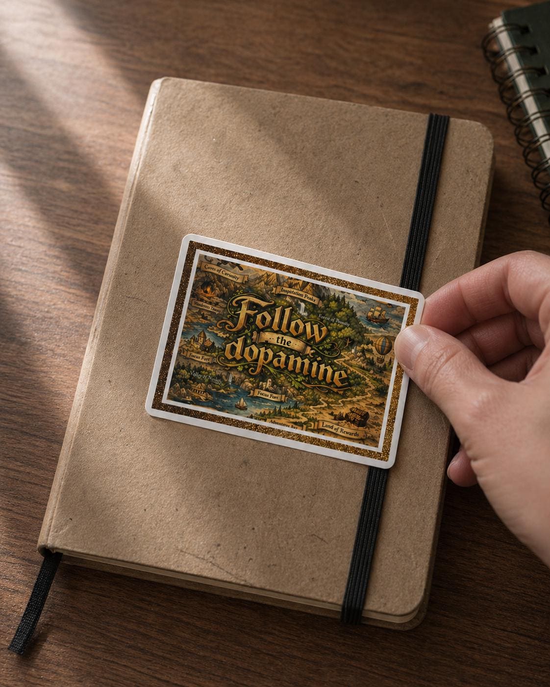 Follow the Dopamine Sticker | ADHD Side Quest Fantasy Map Vinyl Decal