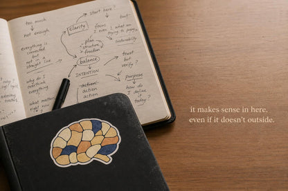 Abstract Brain Sticker | Neurodivergent Calm Vinyl Decal