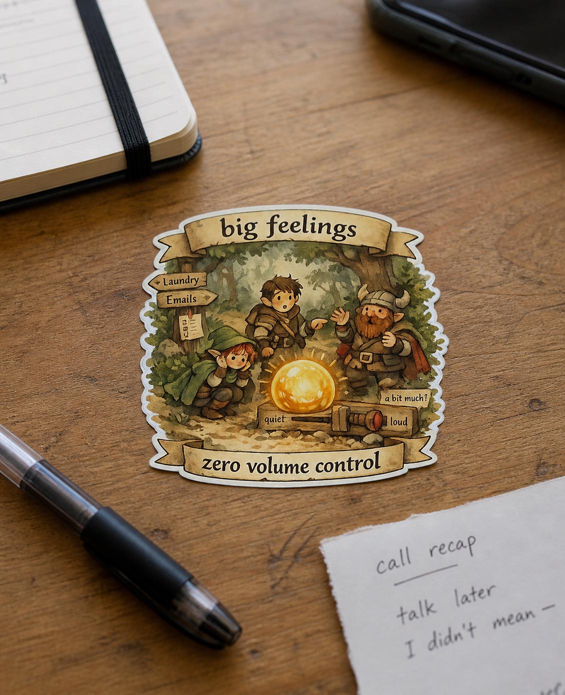 Big Feelings, Zero Volume Control Sticker