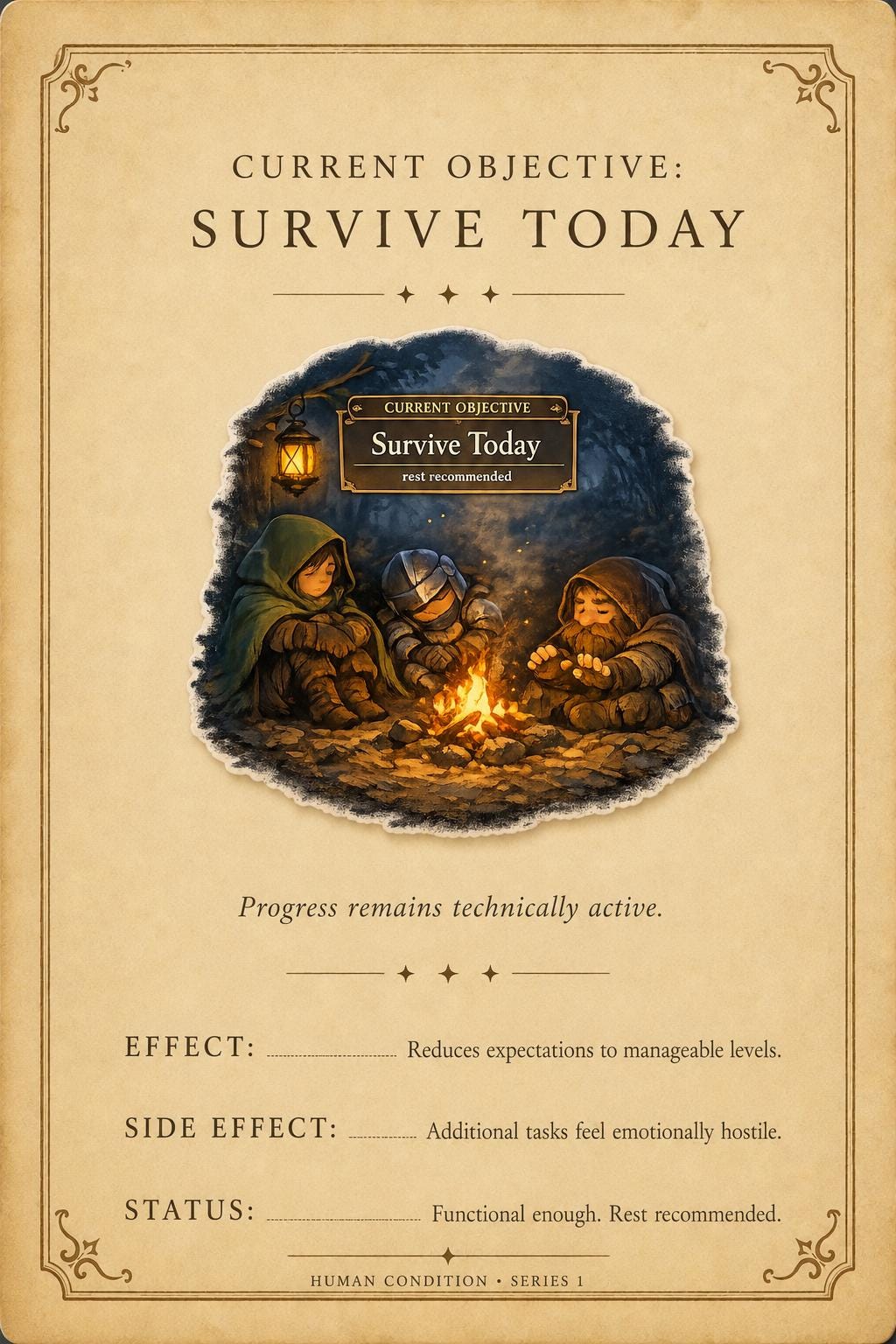 Current Objective: Survive Today